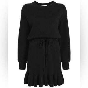 Cinq a Sept Kiana Knit Dress, XL, Black, NWT